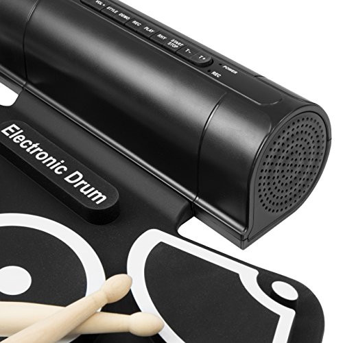 Roll-Up Electronic Drum Kit with USB MIDI – Portable Foldable Drum Set with Realistic Sounds