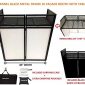 DJ Event Facade White/Black Scrim Metal Frame Booth