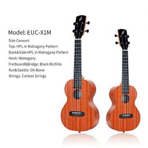 Enya Concert Ukulele 23 inch Kit in Mahogany Pattern Beginner Ukulele - Image 2