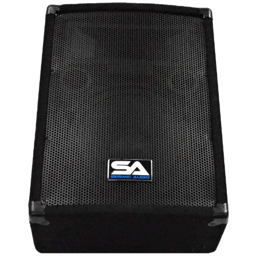 Seismic Audio - Pair - Pair of Powered 2-Way 10" Floor / Stage Monitor