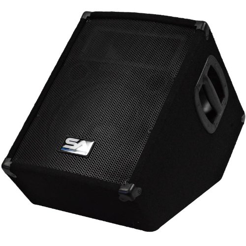 Seismic Audio - Pair - Pair of Powered 2-Way 10" Floor / Stage Monitor
