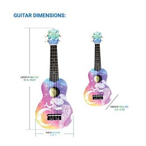 Island Bell Soprano Waikiki Bloom Ukulele with Cushioned Bag - Image 2