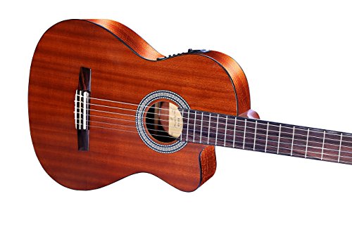 WINZZ Nylon-string Classical Guitar 39 Inches Electric Build-in Pickup Cutaway