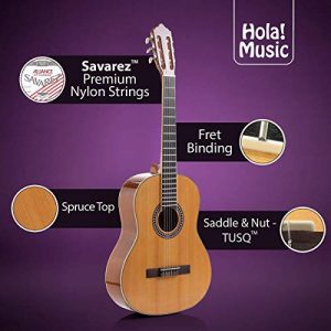Warm Strings, Elegant Design – Full Size Classical Guitar HG-39GLS by Hola! Music - Image 3