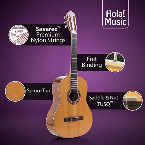 Warm Strings, Elegant Design – Full Size Classical Guitar HG-39GLS by Hola! Music