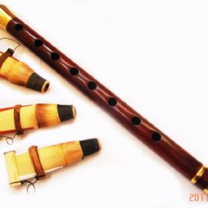 Golden Duduk Armenian Professional Instrument with 3 Reeds and Playing Instructions Included, Made in Armenia from Apricot Wood and Brass rings