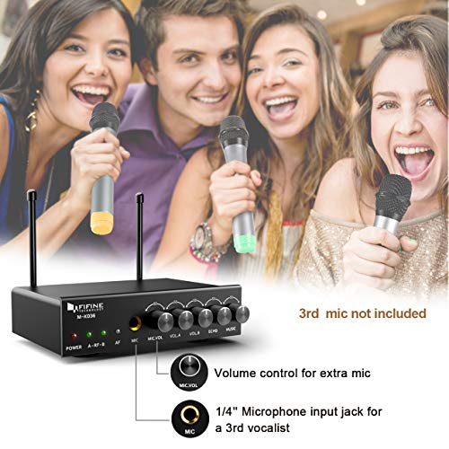 Fifine UHF Dual Channel Wireless Handheld Microphone