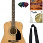 Fender Dreadnought Acoustic Guitar - Natural Bundle