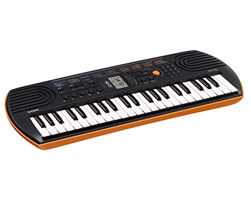 Casio SA-76 44-Key Mini Keyboard for Kids: 100 Tones, 50 Rhythms & Easy Learning Features