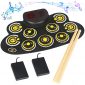 Electronic Drum Set Electronic Roll Up Practice Drum Pad Portable Drum Kit