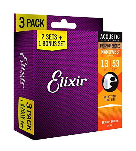 Elixir Strings Acoustic Phosphor Bronze Guitar Strings