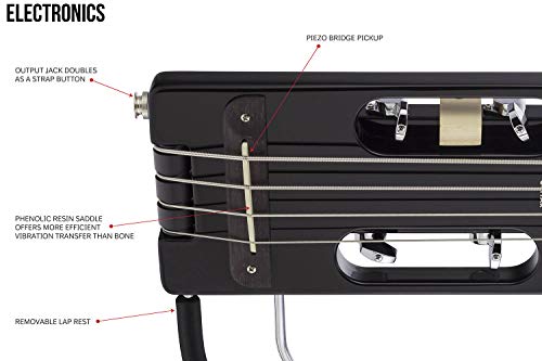 Traveler Guitar Ultra-Light Acoustic-Electric Bass Guitar (ULB BKGMP)