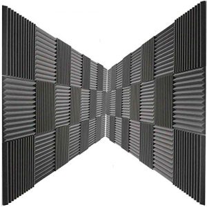 48 Pack Acoustic Panels Studio Foam Charcoal Wedges