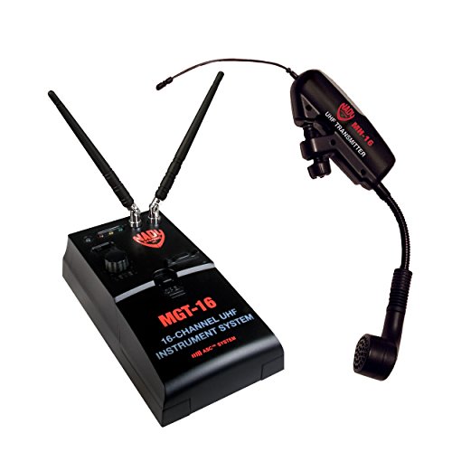 Nady MHT-16 Portable 16-Channel UHF Wireless Instrument System for Brass and Woodwinds with MH-16 Transmitter
