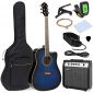 Best Choice Products 41in Full Size Acoustic Electric Cutaway Guitar Set