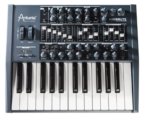 Arturia MiniBrute Analog Synthesizer with 25-note keyboard and Steiner-Parker filter for pure analog sound. 