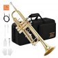 Eastar Gold Trumpet Brass Standard Bb Trumpet Set For Student Beginner