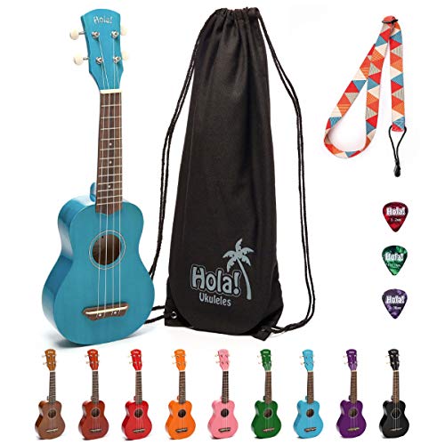 Hola! Music Soprano Ukulele Bundle with Canvas Tote Bag
