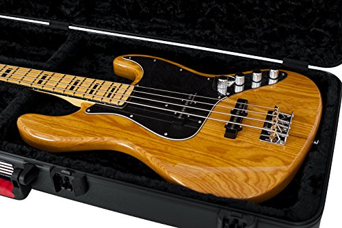 Secure Travels for Your Bass: Gator Cases Molded Flight Case with TSA Locking Latch - Ideal Protection for Fender P and J Bass Style Guitars