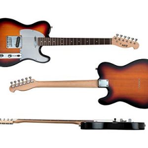 Indio Retro Classic Electric Guitar: Affordable, High-Quality Sound for Beginners | Sunburst with Gig Bag - Image 3