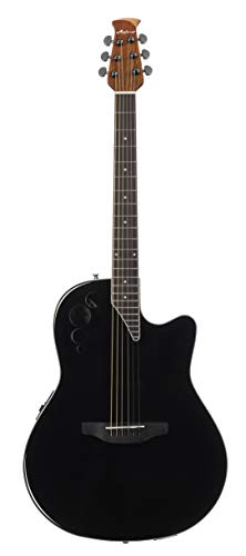 Ovation Applause 6 String Acoustic-Electric Guitar, Right, Black