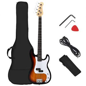 Costzon Full Size Electric 4 String Bass Guitar for Beginner Complete Kit