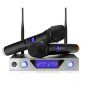 NASUM UHF Dual Channel Professional Handheld Wireless Microphone System