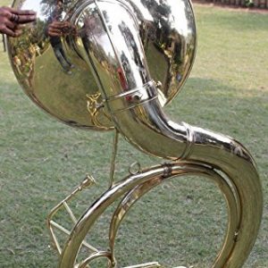 Exceptional Indian Handmade Sousaphone Mouthpiece – 25" Brass Bell with Carry Bag - Image 3
