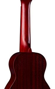 Luna Vintage Mahogany Soprano Ukulele, Red Satin - Image 3