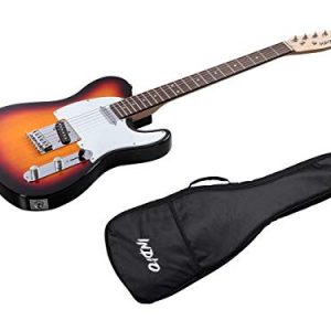 Indio Retro Classic Electric Guitar: Affordable, High-Quality Sound for Beginners | Sunburst with Gig Bag - Image 2