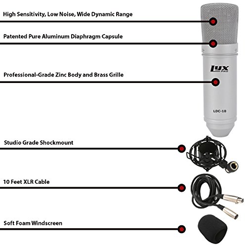 LyxPro Cardioid Condenser Studio Microphone