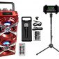 NYC Acoustics Bluetooth Karaoke Machine System w/LED's+Microphone