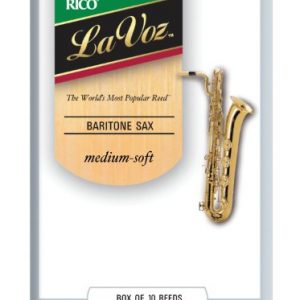 D'Addario Woodwinds La Voz Baritone Sax Reeds, Strength Medium-Soft