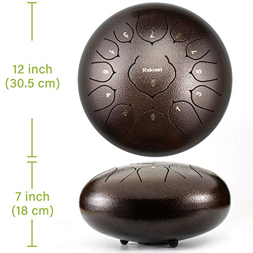 12 Inch 13 Note Steel Tongue Drum Percussion Instrument Lotus
