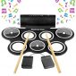 Pyle Electronic Roll Up MIDI Drum Kit W/ 9 Electric Drum Pads