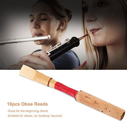 10pcs Bamboo Oboe Reeds,Medium Strength Soft Handmade Oboe Reeds