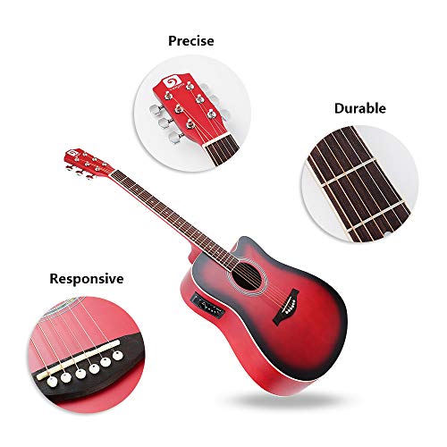 Guitar Acoustic Electric, Acoustic Guitar Cutaway 41 Inch Full Size