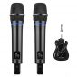 Dual Rechargeable Wireless Microphone Karaoke System