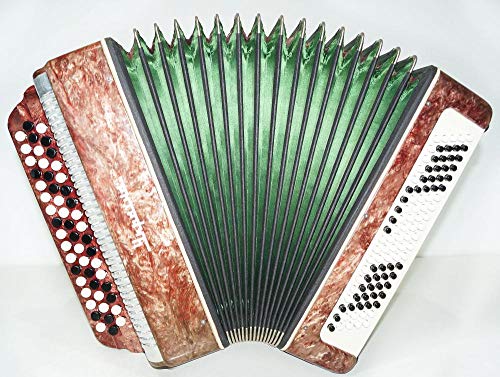 Authentic Bayan Ukraine: 3-Row Chromatic Button Accordion with 100 Bass
