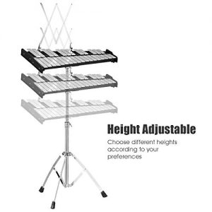 Giantex Percussion Glockenspiel Bell Kit – 30 Notes with Adjustable Stand, Practice Pad & Carrying Case - Image 4