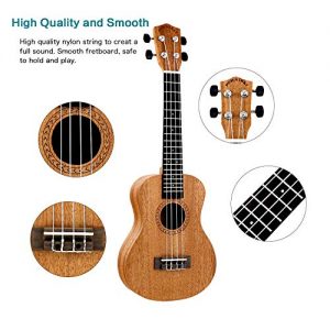 POMAIKAI 23-inch Concert Ukulele for Beginners – Mahogany Body, Nylon Strings, Gig Bag Included - Image 4