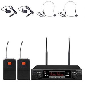 Innopow 80-Channel Dual UHF Wireless Microphone System - Perfect for Professional Presentations and Events