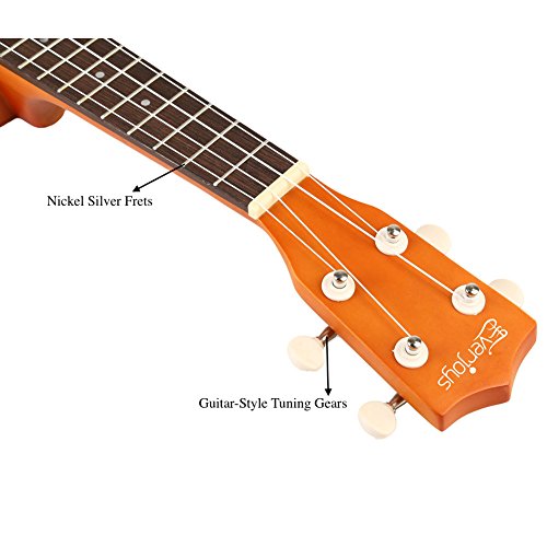 Soprano Ukulele Beginner Pack-21 Inch w/Gig Bag Fast Learn Songbook