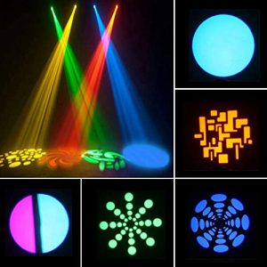 U`King 2PCS Stage Lights Moving Head Light 8 Gobos 8 Colors - Image 4