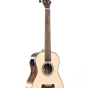 Caramel Solid Spruce Top Butterfly Bocote Baritone Acoustic & Electric Ukulele - Image 3