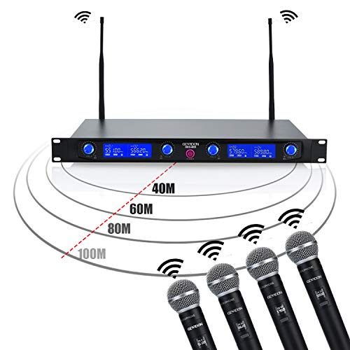 GEARDON Wireless Microphone System 4 Handheld Professional Fixed Deals Instrumentstogo