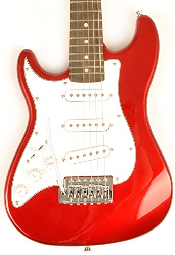Left Handed Electric Guitar 1/2 Size (34 Inch) Red w/Pocket Amp