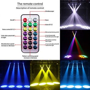 U`King 50W LED Moving Head Light with Remote 8 Gobo 8 Pattern Spotlight - Image 2