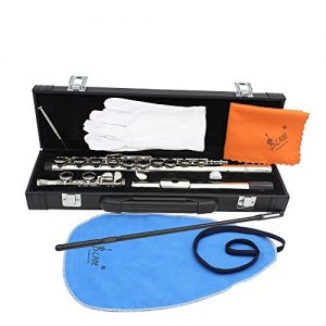 ammoon Flute Cupronickel Plated Silver 16 Holes C Key Woodwind Instrument - Image 3
