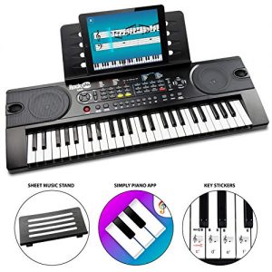 RockJam 49-Key Portable Electric Keyboard Piano With Power Supply